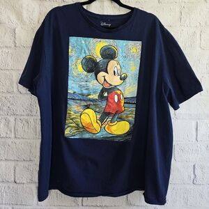 Disney Mickey Mouse‎ Van Gogh Starry Night Graphic Tee 2XL